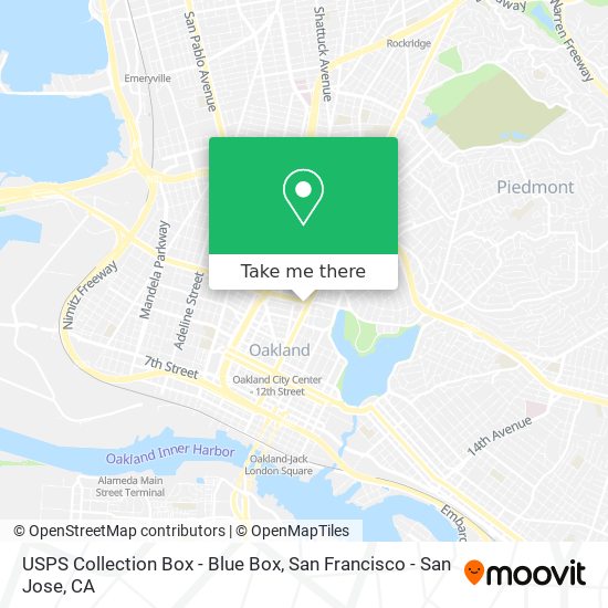 USPS Collection Box - Blue Box map