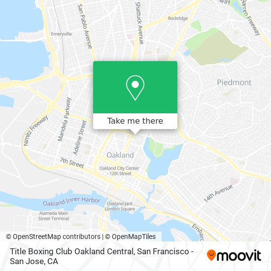 Title Boxing Club Oakland Central map