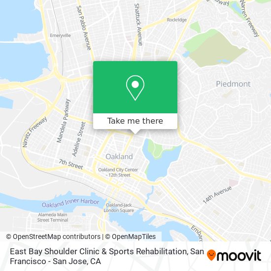 East Bay Shoulder Clinic & Sports Rehabilitation map