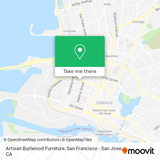 Artisan Burlwood Furniture map