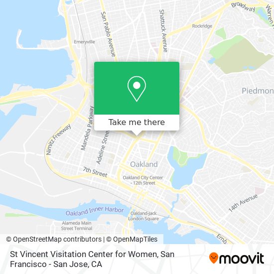 St Vincent Visitation Center for Women map