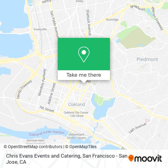 Chris Evans Events and Catering map