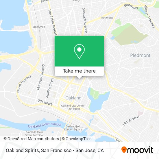 Mapa de Oakland Spirits