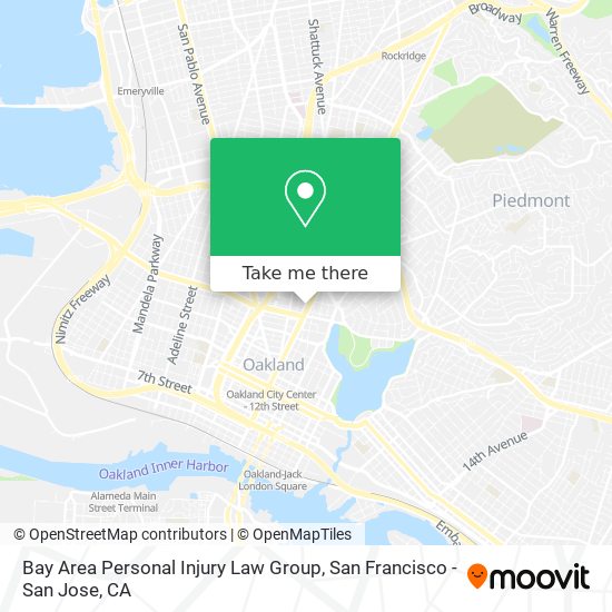 Bay Area Personal Injury Law Group map