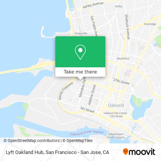 Lyft Oakland Hub map