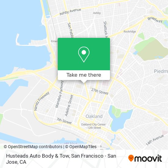 Husteads Auto Body & Tow map