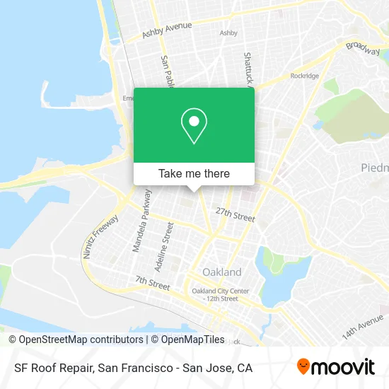 SF Roof Repair map