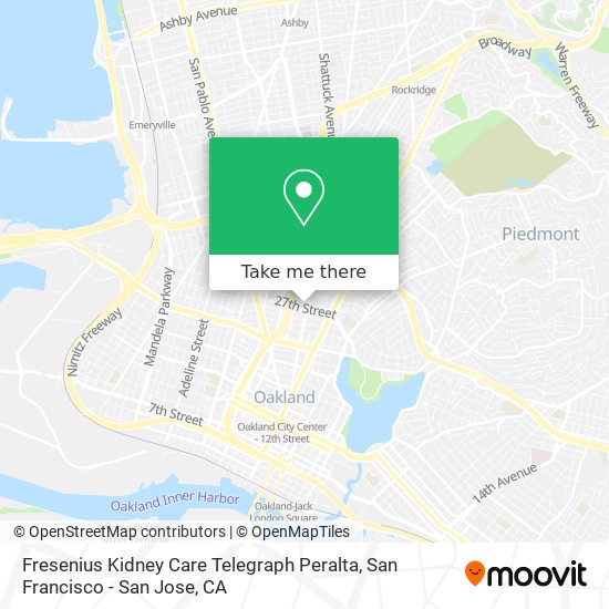 Mapa de Fresenius Kidney Care Telegraph Peralta