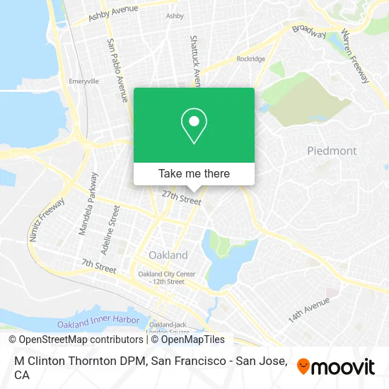 M Clinton Thornton DPM map