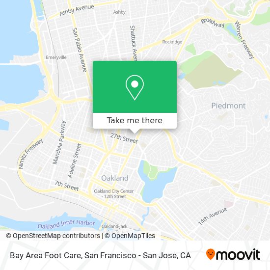 Bay Area Foot Care map