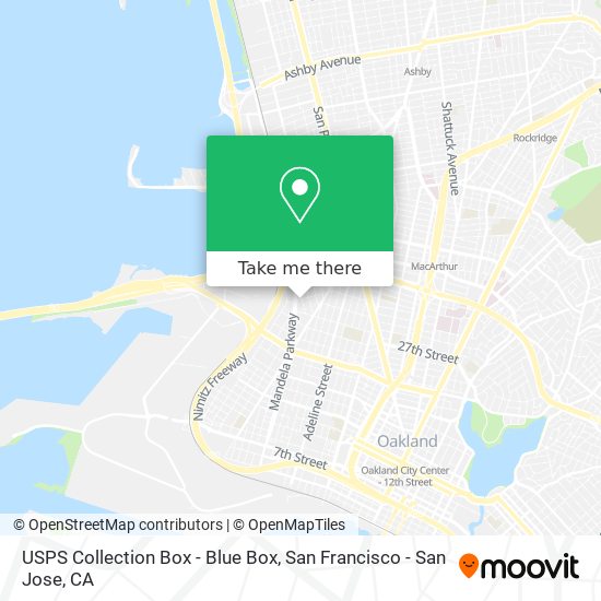 USPS Collection Box - Blue Box map