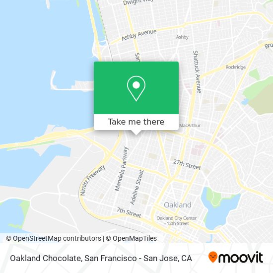 Mapa de Oakland Chocolate