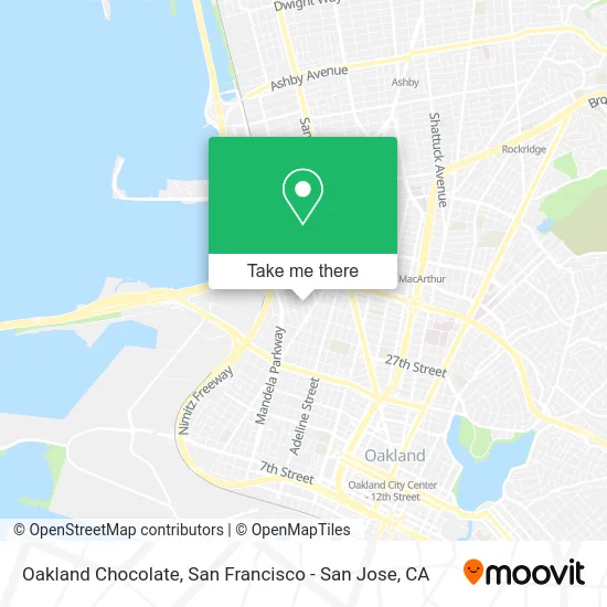 Oakland Chocolate map