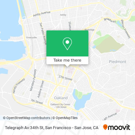 Telegraph Av:34th St map