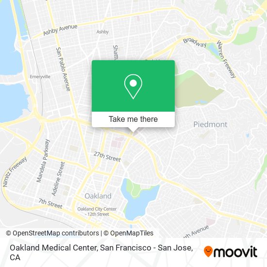 Mapa de Oakland Medical Center