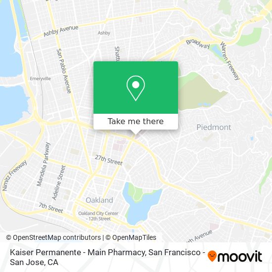 Kaiser Permanente - Main Pharmacy map