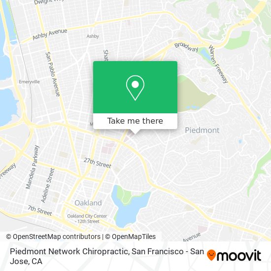 Piedmont Network Chiropractic map