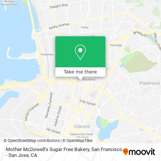 Mapa de Mother McDowell's Sugar Free Bakery
