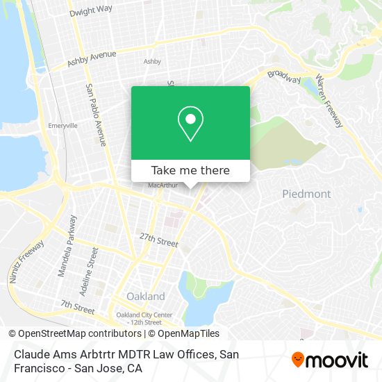 Claude Ams Arbtrtr MDTR Law Offices map