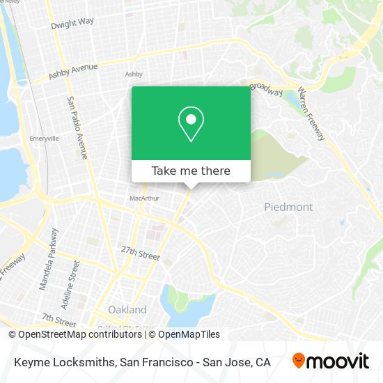 Keyme Locksmiths map