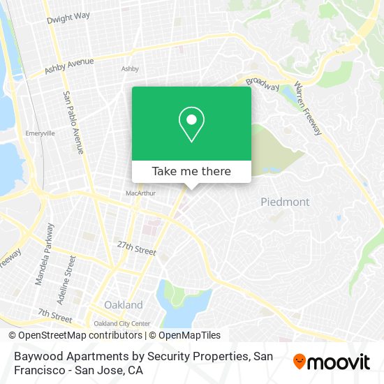 Baywood Apartments by Security Properties map