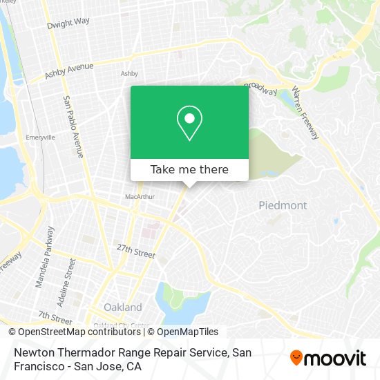 Mapa de Newton Thermador Range Repair Service