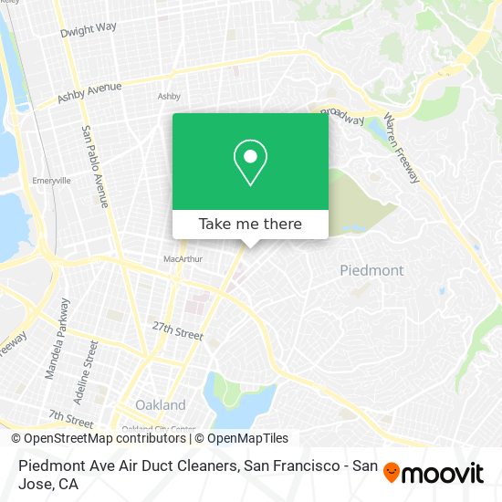 Piedmont Ave Air Duct Cleaners map