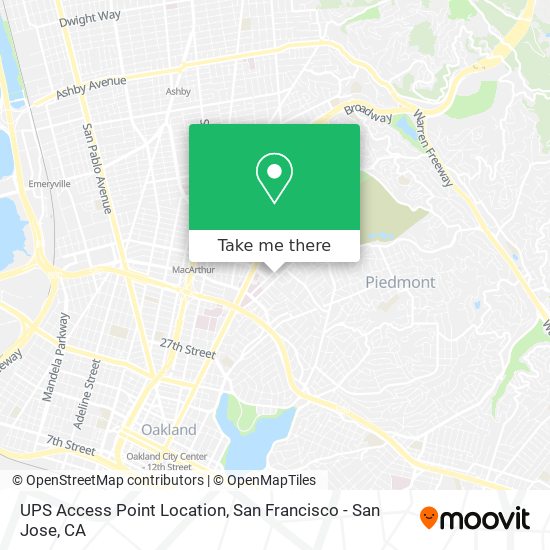 UPS Access Point Location map