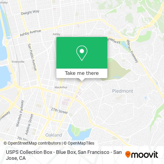 USPS Collection Box - Blue Box map