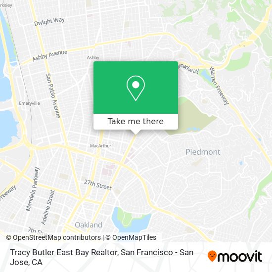 Mapa de Tracy Butler East Bay Realtor