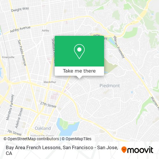 Mapa de Bay Area French Lessons