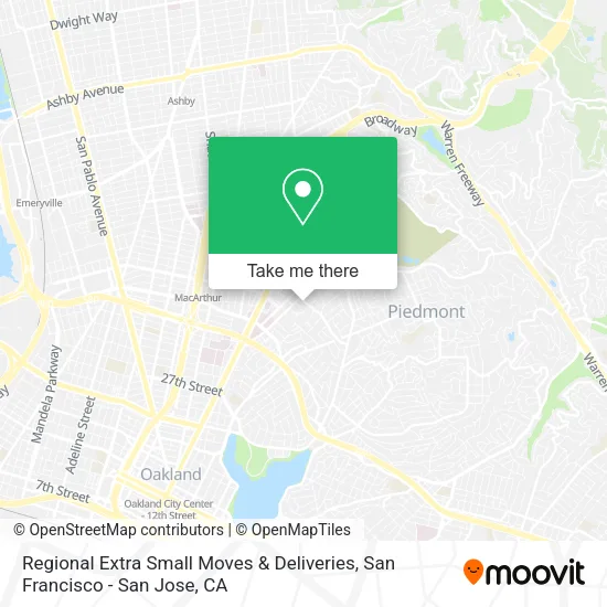 Mapa de Regional Extra Small Moves & Deliveries