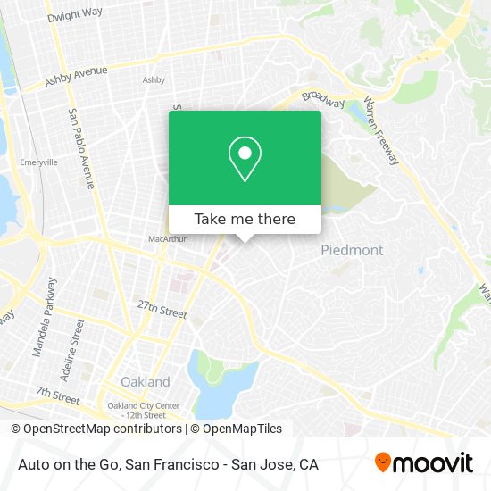 Auto on the Go map