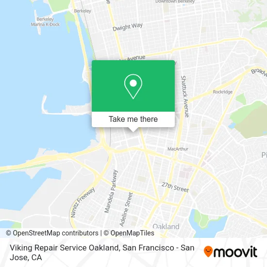 Mapa de Viking Repair Service Oakland