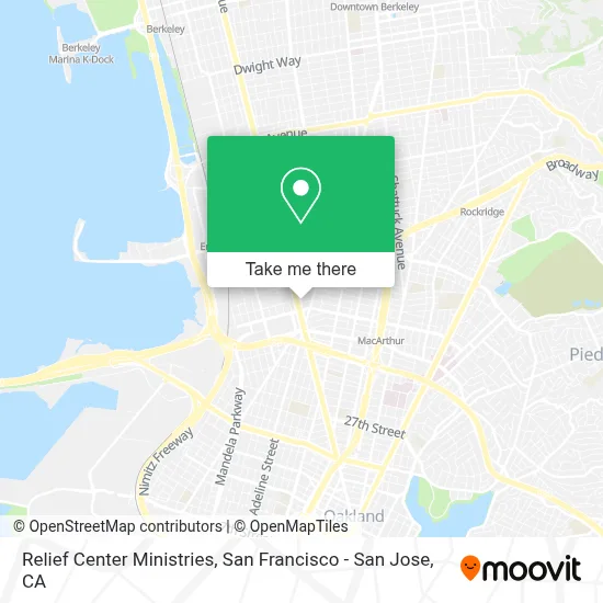 Relief Center Ministries map