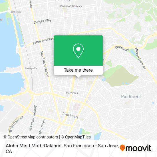 Aloha Mind Math-Oakland map