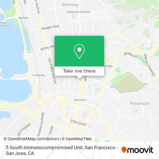 5 South Immunocompromised Unit map