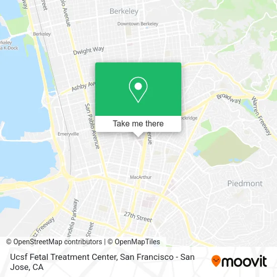 Mapa de Ucsf Fetal Treatment Center