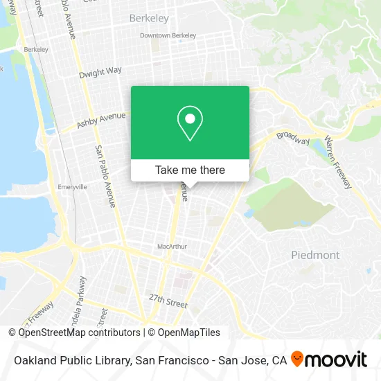 Oakland Public Library map