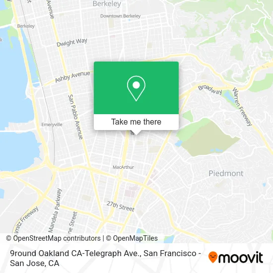 Mapa de 9round Oakland CA-Telegraph Ave.