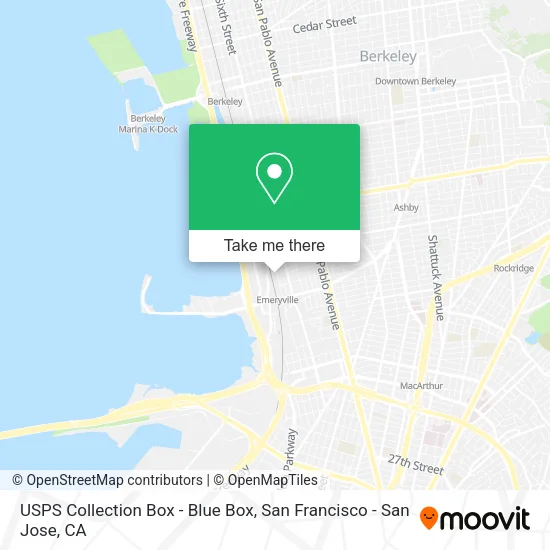USPS Collection Box - Blue Box map
