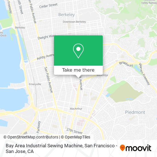 Mapa de Bay Area Industrial Sewing Machine