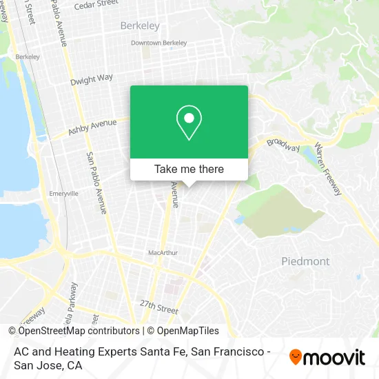 Mapa de AC and Heating Experts Santa Fe