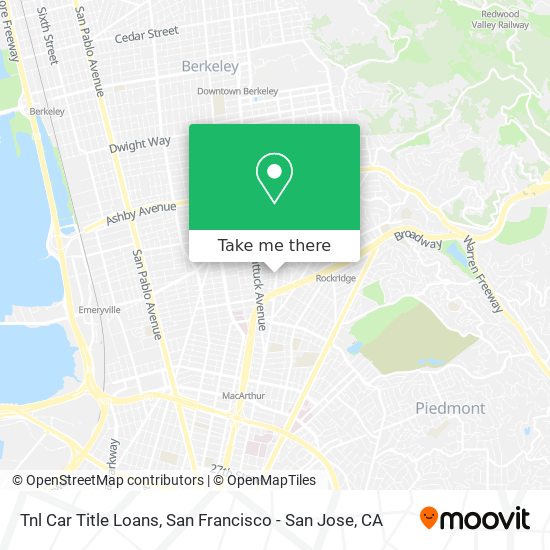 Tnl Car Title Loans map