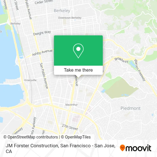 JM Forster Construction map