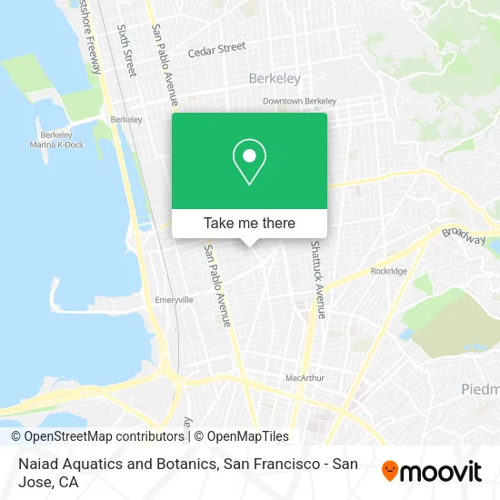 Mapa de Naiad Aquatics and Botanics