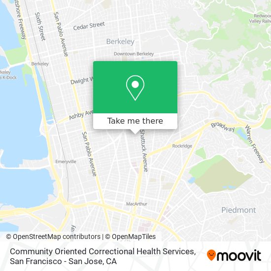 Mapa de Community Oriented Correctional Health Services