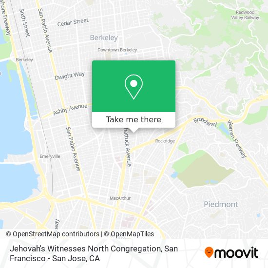 Jehovah's Witnesses North Congregation map