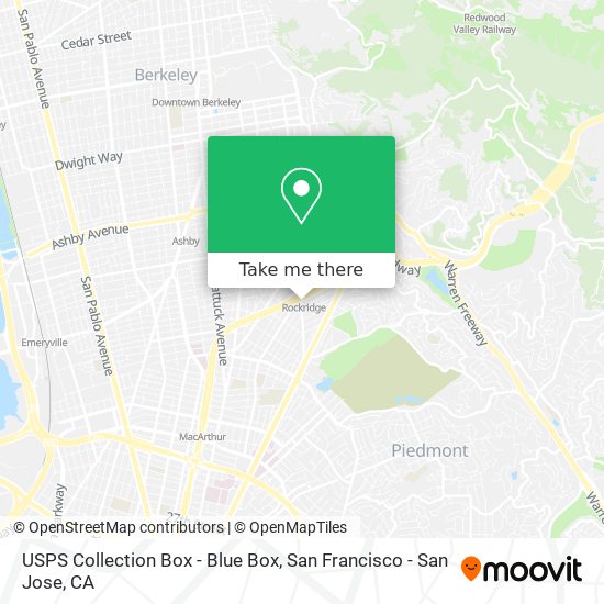 Mapa de USPS Collection Box - Blue Box