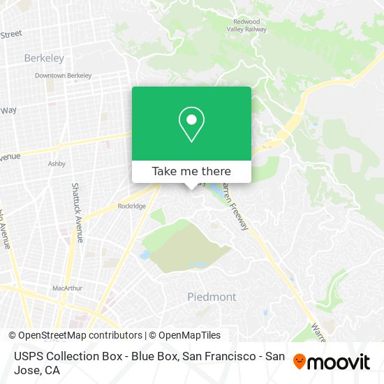 USPS Collection Box - Blue Box map